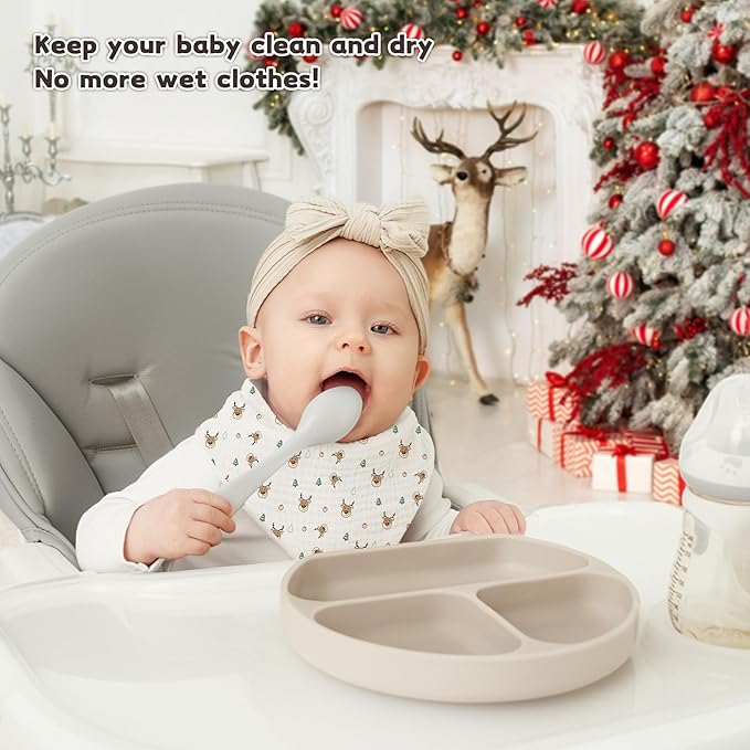 Susurration Muslin Baby Drool Bibs 6Pack Soft Triangular Adjustable Baby Bandana Bibs for Unisex Baby Girls & Boys