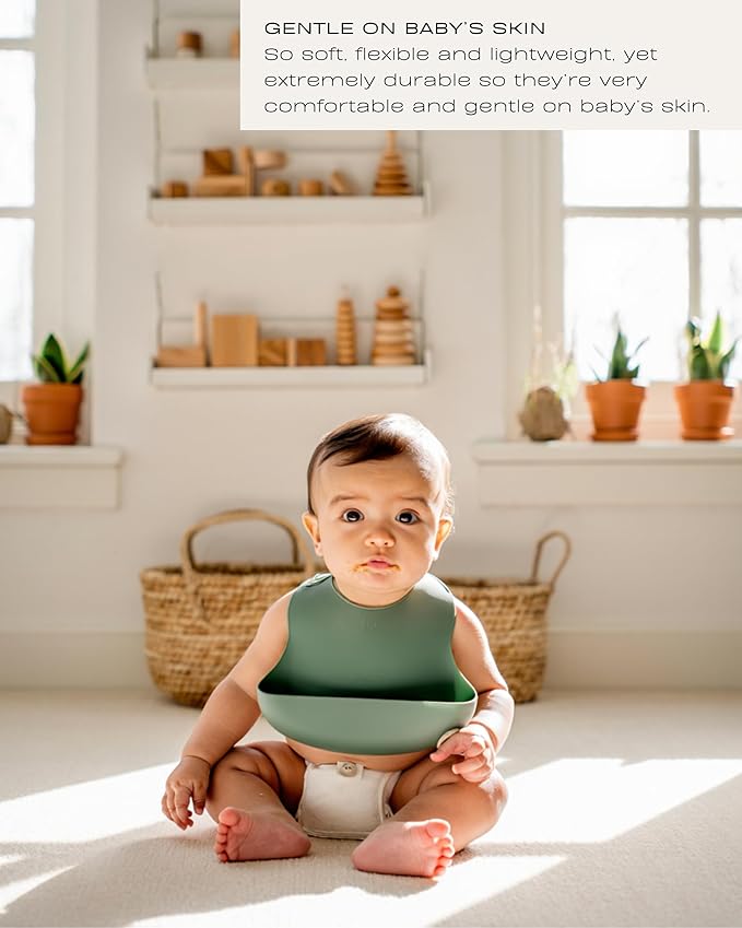 Hippypotamus Silicone Baby Bibs - Soft Waterproof Bibs for Babies & Toddlers