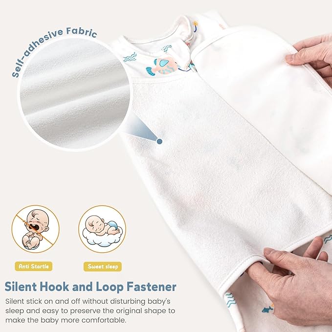 ZIGJOY Sleep Sack Swaddle 1.0 TOG Baby Wearable Blanket 100% Cotton Baby Swaddle Blanket for Newborns