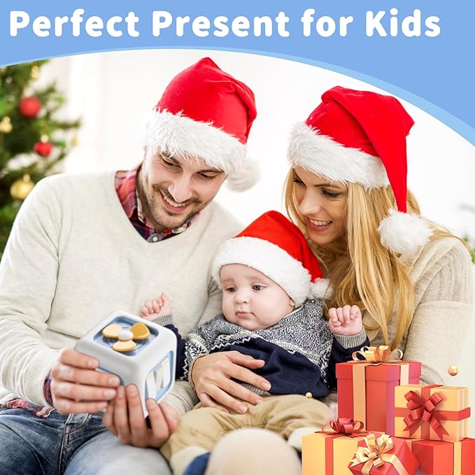 Busy Cube Toy for 1 Year Old, Montessori for 1+ Year Old, Travel Toys for Toddlers 1-3, Learning Fine Motor Skills| Birthday Gifts for 12 Months Stocking Stuffers