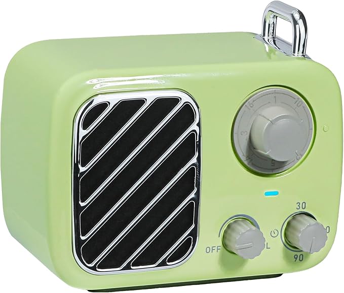 Vintage Style White Noise Machine with 16 Soothing Sounds – Portable Sleep Sound Device with Timer & Adjustable Volume for Baby, Kids, Adults, Travel & Office (Sprout Green, Portable)