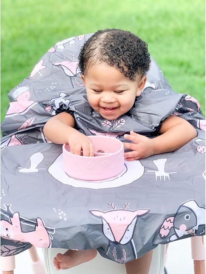 grabease Allover Waterproof Bib for Self-Feeding Infants and Toddlers, Machine Washable, Ages 6-24 Months