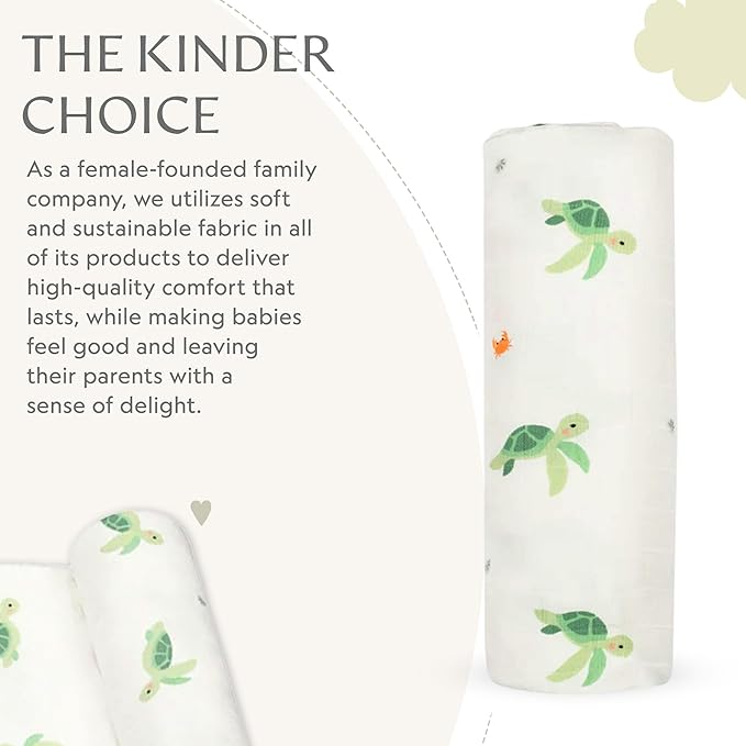 Muslin Baby Swaddle - Breathable Receiving Blankets for Newborn Baby, 70% Viscose derived from Bamboo, 30% Spandex, Imported