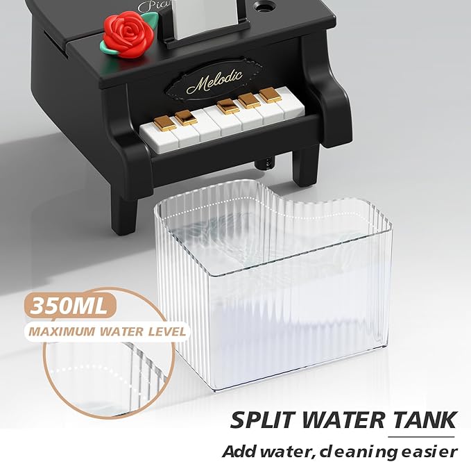 Portable Mini humidifie,350mL Cool Mist Humidifie,1200mAh Quiet for Home/Nursery/Office,Portable Mini Air Moisturizer,rechargeable mini humidifier (Black)