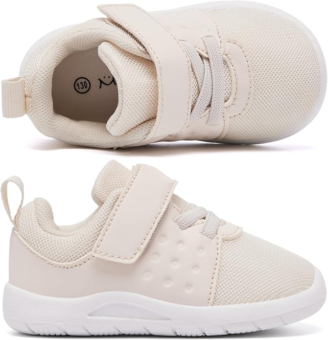 MORENDL Toddler Baby Shoes 0-4 Years Boy Girl Lightweight Breathable Non-Slip Sports Sneakers Running Walking Tennis Barefoot Shoes