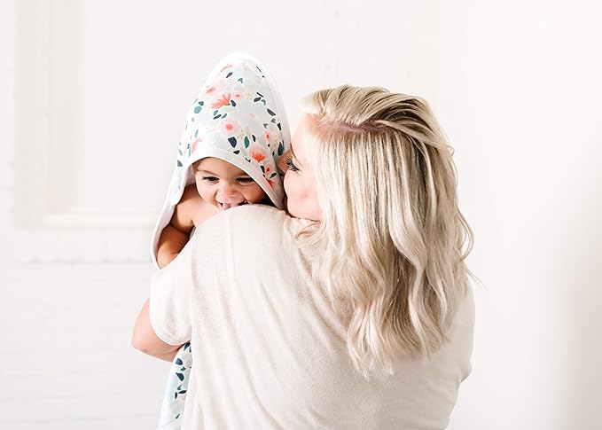 Copper Pearl Premium Knit Hooded Bath Towel with Terry Cloth Interior Leilani