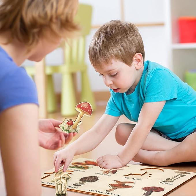 Kathfly 2 Pieces Leaf Wooden Jigsaw Puzzles Leaf Puzzle Montessori Toy Early Educational Learning for Birthday Gift Early Education School(Novelty)