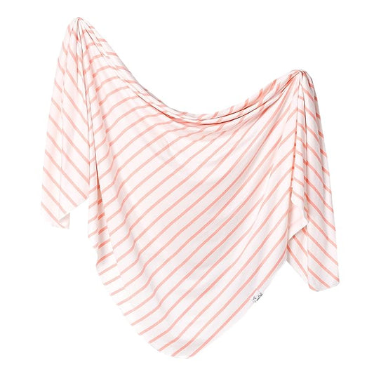 Copper Pearl Large Premium Knit Baby Swaddle Receiving Blanket Lainey