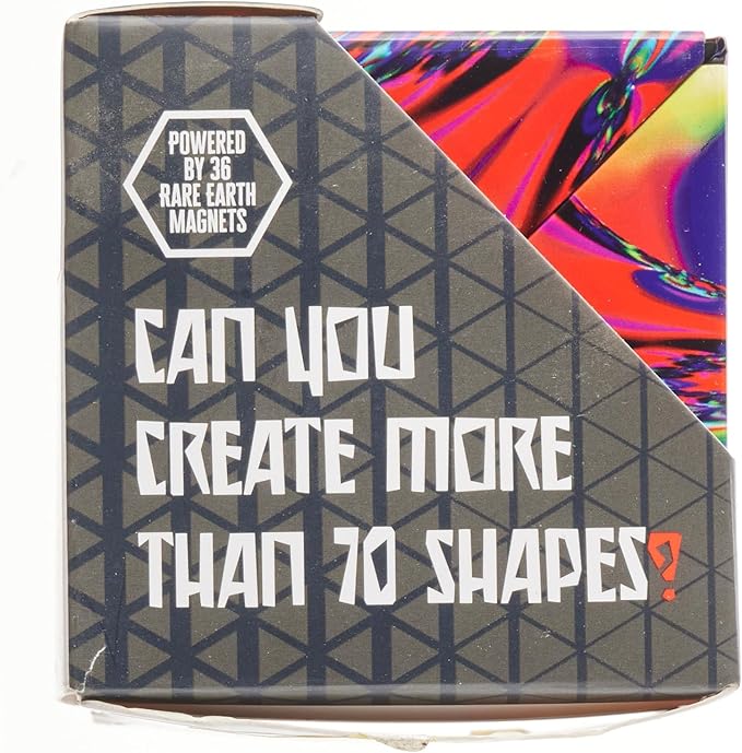 Shashibo Shape Shifting Box - Award-Winning Fidget Toy w/ 36 Rare Earth Magnets - Fidget Cube Transforms Into Over 70 Shapes, Sensory Toy Gift for Kids, Teens, and Adults (Chaos)