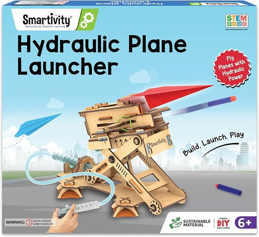Smartivity DIY 2in1 Hydraulic Airplanes & Darts Launcher STEM Toy for Kids Ages 6-14 Years I Birthday Gifts for Smart Kids | DIY Science Kit for Boys & Girls 6, 8,10,12,14 Years Old