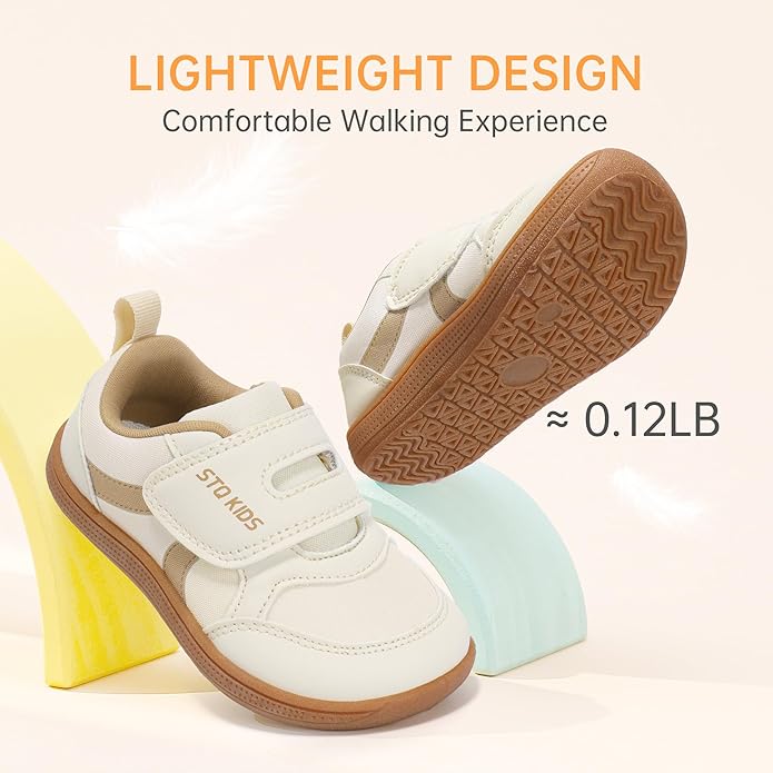 Toddler Wide Toe Box Barefoot Shoes Boys Girls Sneakers Kids Tennis Shoes Preschool Non Slip Lightweight Comfortable First Walking Shoes Running Outdoor Activities