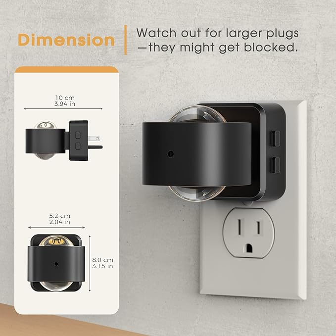 Briignite Night Light Projector, RGB Color Changing Night Light for Kids, 180° Rotating Night Lights Plug into Wall, Dusk to Dawn Sensor, RGB Ambient Lighting for Gaming Room Bathroom Gifts, 2 Pack