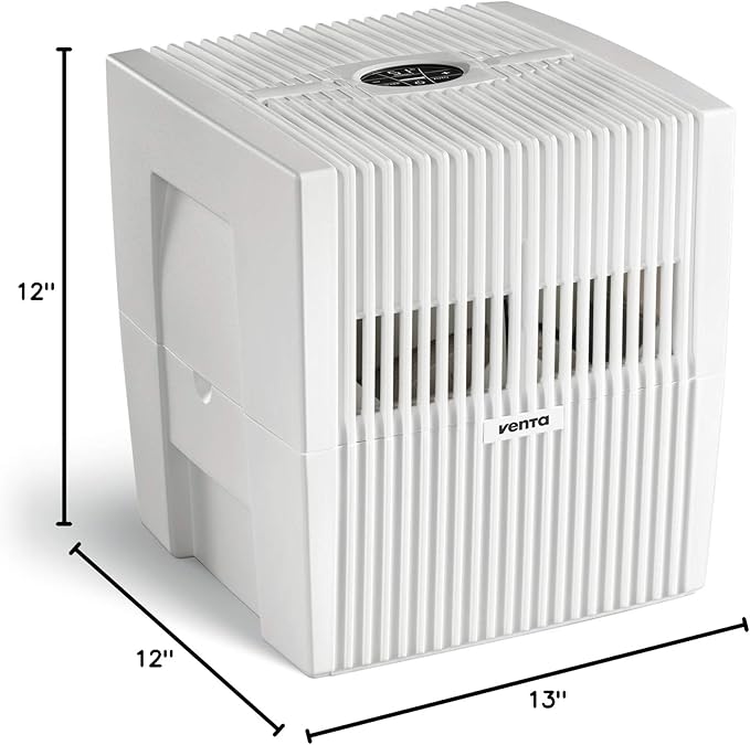 Venta LW25 Comfort Plus Humidifier in White - Filter-Free Evaporative Humidifier for Spaces up to 485 ft²