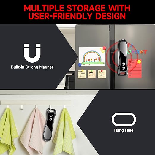 2025 Upgraded Meat Thermometer Digital-1 Second Instant Read Food Thermometer with Large LED Display-IP67 Waterproof Kitchen Thermometer for Grilling and Cooking for Oven, BBQ, Smoker, Candy, Turkey