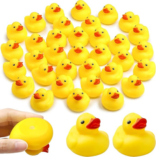 Vinsot 2 Inch Yellow Rubber Duck Bath Toys Large Rubber Ducks Bath Ducks Squeak Bathtub Toys for Birthday Pool Decoration Game Supplies(30 Pcs)