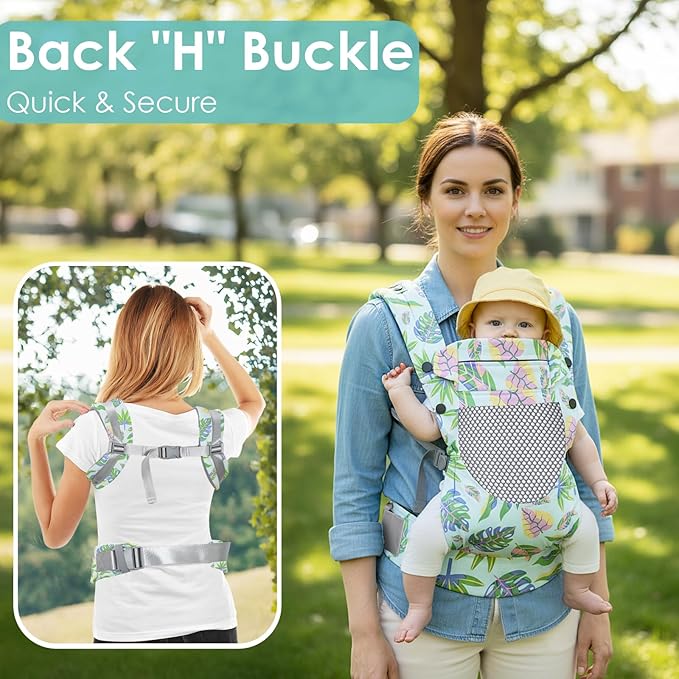 Infant Baby Front Carrier, Toddler Body Carrier, 7-66 Lbs Ergonomic Design, Lumbar Support, Lightweight Baby Chest Carriers (3-36 Months)