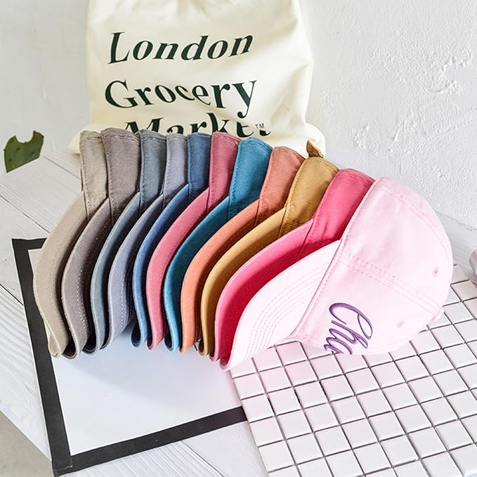 Custom Name Toddler Baseball Cap, Personalized Boys Girls Cotton Embroidered Hat, Trucker Hat for Kids Adults