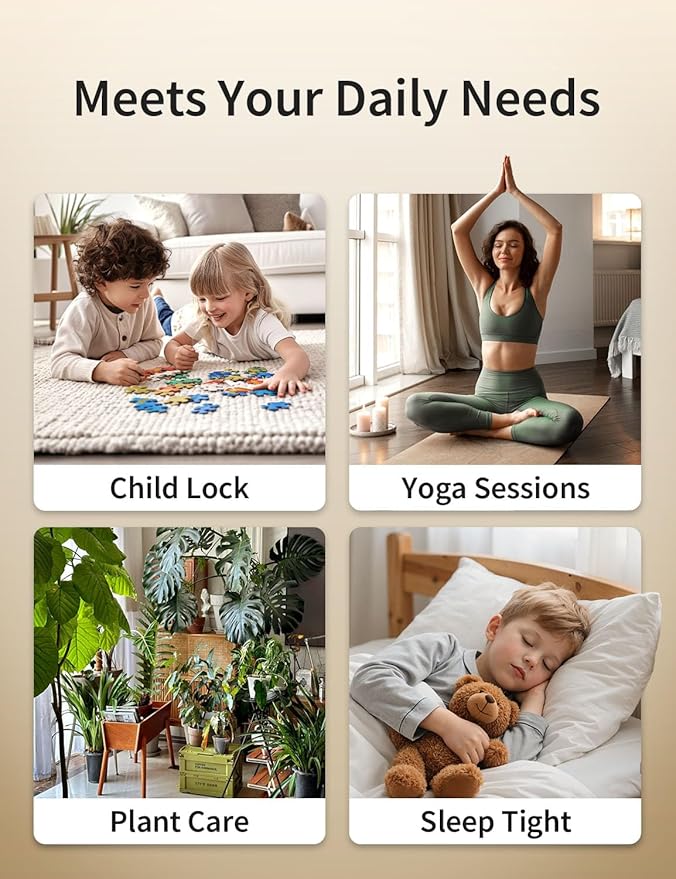 JRD Humidifier Large Room 8L/ 2.1Gal, Ultrasonic Cool Mist for Bedroom, Quiet Humidifier with Remote Control, 10 Mist Modes, 24H Timer, AI Mode for Baby Home Office Adults Plants