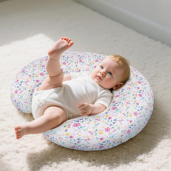 Baby Nursing Pillow for Breastfeeding, Adjustable Breast Feeding Pillow for Bottle Feeding, Breastfeeding Essentials for Mom and Baby Healthier Nursing, Bobby Pillow for Newborn,Removable Cotton Cover