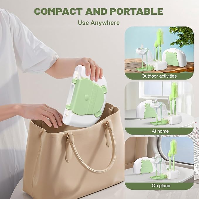 Baby Bottle Cleaner Brush Set Travel Baby Bottle Cleaning Kit Toddler Cleaning Set Travel Bottle Cleaner Kit After Birth Essentials for Mom Kit Toddler Travel Essential Convenience kit