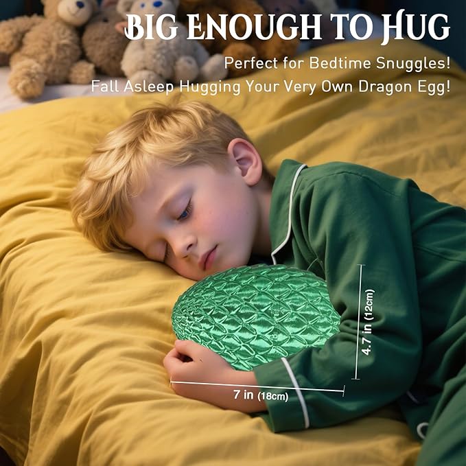 Large Dragon Eggs with Dragon Inside, 3D Printed Surprise Funny Gifts for Kids, Articulated Dragon Fidget Toys for Adults, Executive Desk Toys Office Room Décor (Christmas Green)