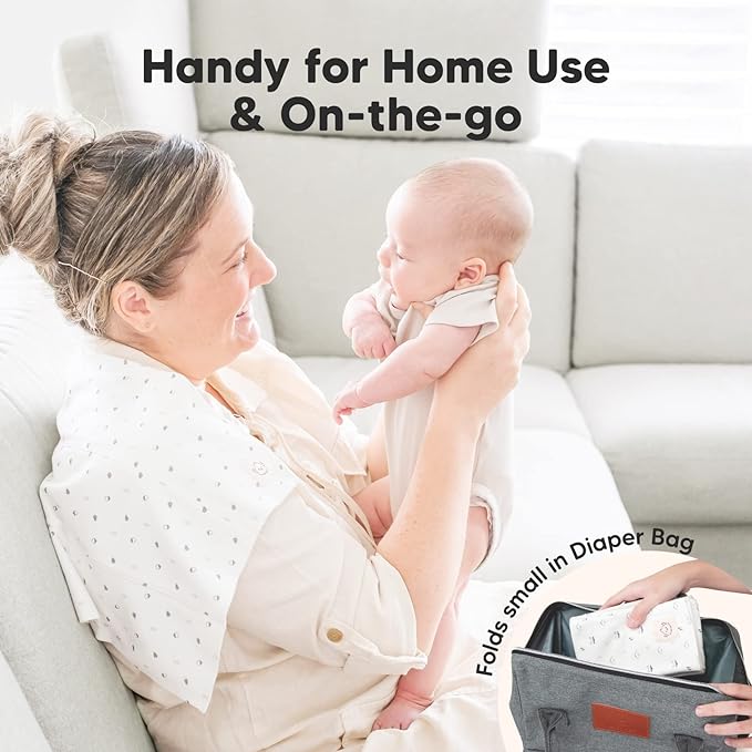 Organic Burp Cloths Baby Boy, Girl - 6-Pack Large Cotton Burping Cloths for Babies, Spit Up Rags, Super Absorbent, Ultra Soft Newborn Rag, Gender Neutral, Machine Washable, Durable (Neutrals)