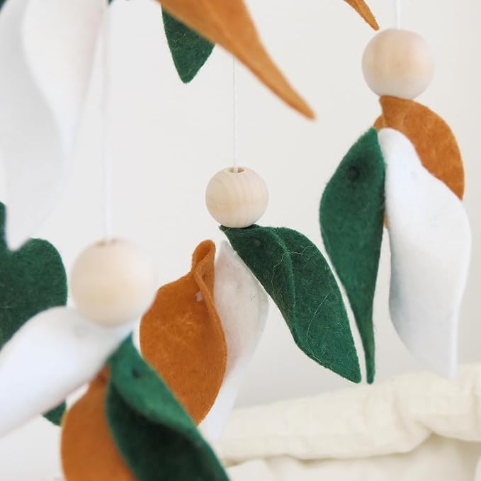 Leaf Crib Mobile, Forest Crib Mobile for Boys & Girls, Forest Baby Mobile for Crib, Woodland Mobile for Crib