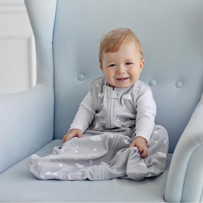 Mama Cheetah Baby Sleep Sack 0.5 TOG, Organic Cotton Baby Wearable Blanket with Two-Way Zipper, Swaddle Transition Baby Sleeping Bag for Newborn Infant Toddler Boy Girl, 0-3 Months