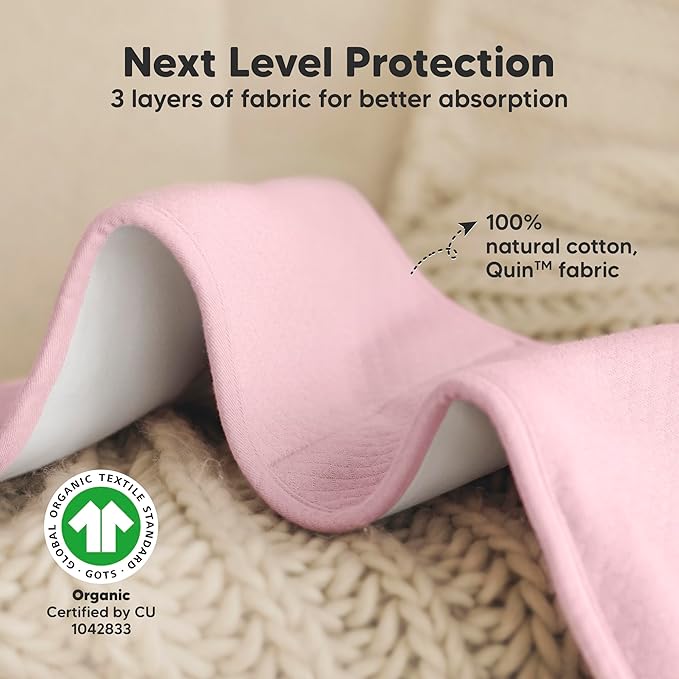 KeaBabies 5-Pack Organic Burp Cloths Baby Girl,Boy - Extra Large,Absorbent Baby Burp Cloths,Soft Burping Cloths for Babies,Newborn Burp Clothes,Cotton Burp Rags,Thick Burp Cloth (Muted Pastel/Quin)