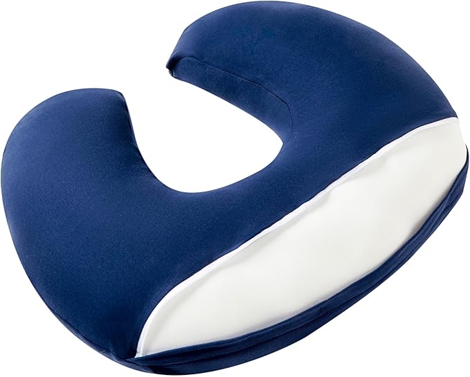 Nursing Pillow, Breastfeeding Bottle Feeding Pillow Original Support for Baby Boys and Girls, with Removable Soft Cotton Nursing Pillow Cover (Estate Blue, Standard (23.62*18.11*5.91 Inches))