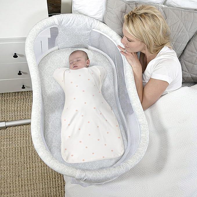 Premium Soft Cotton Swaddle Blanket Sleep Sack Arms Up Design 2 Packs 3-6 Months, Hands Up 3-Way Transitions to Arms-Free Wearable Sleeping Sack Bag for Baby Boys Girls Snug Fit Calms Startle Reflex