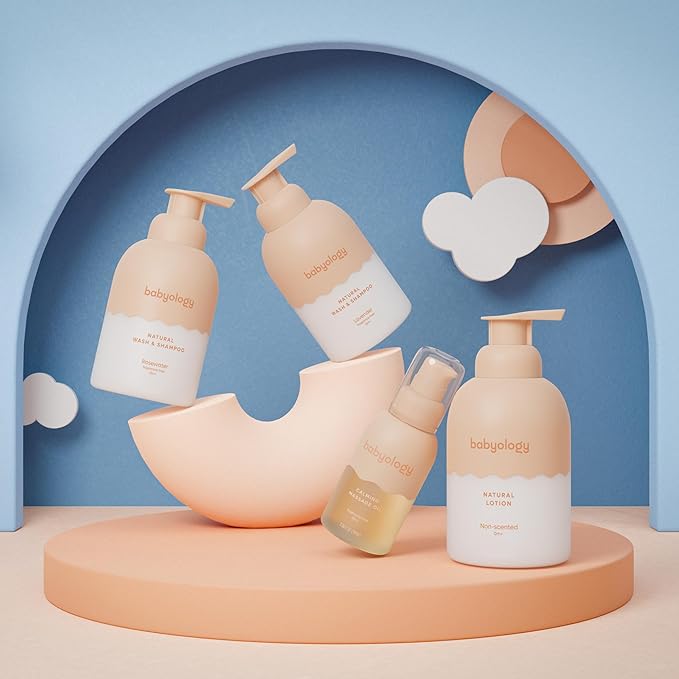 Babyology Organic Baby Lotion - 100% Edible Ingredients - The Safest All Natural Baby Moisturizer for Newborn Dry and Sensitive Skin - Non toxic - Eczema (Varying Packs)