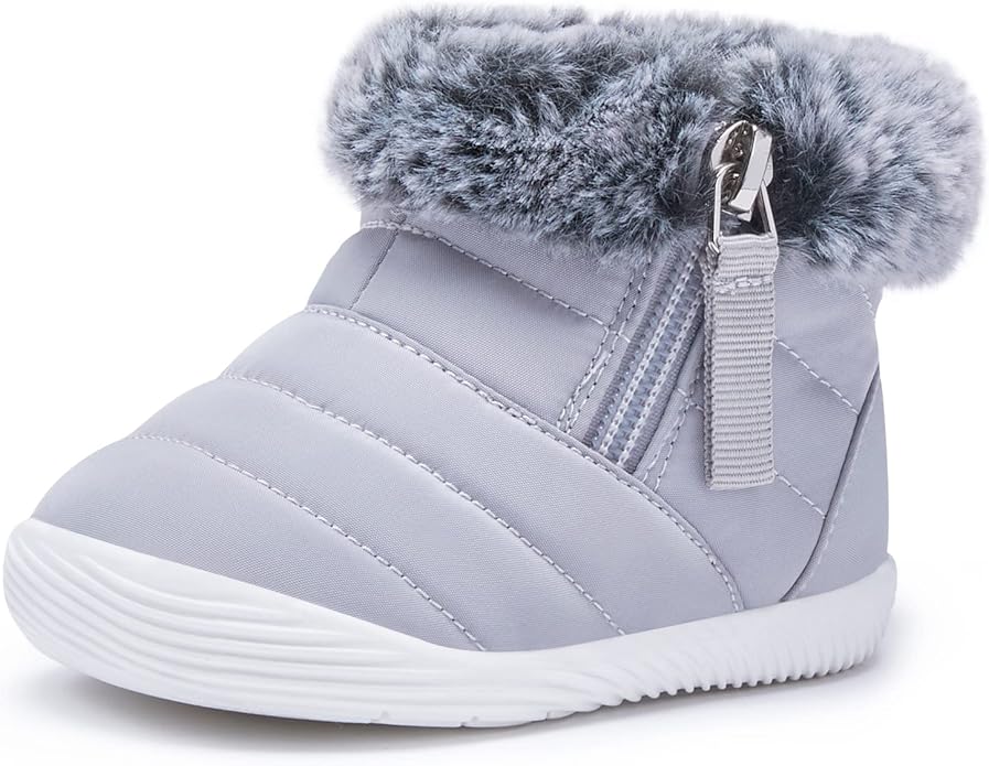 BMCiTYBM Baby Boy Girl Snow Boots Waterproof Winter Warm Booties Nonslip Lightweight Outdoor Shoes for First Walkers 6 9 12 18 24 Months(Infant/Toddler)