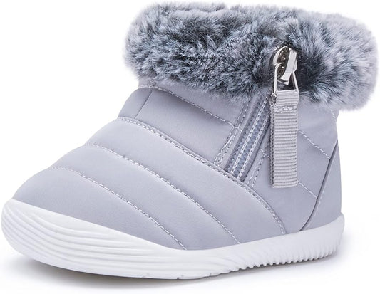 BMCiTYBM Baby Boy Girl Snow Boots Waterproof Winter Warm Booties Nonslip Lightweight Outdoor Shoes for First Walkers 6 9 12 18 24 Months(Infant/Toddler)