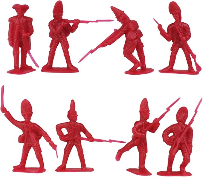 BMC Revolutionary War Plastic Army Men - 34 British, American, French Soldiers