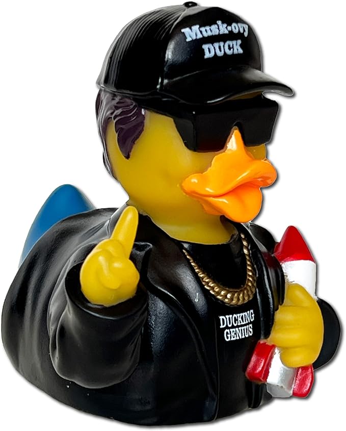 CelebriDucks - Musk-Ovy Duck - Ducking Genius - Floating Rubber Ducks - Collectible Bath Toy Gift for Kids & Adults of All Ages