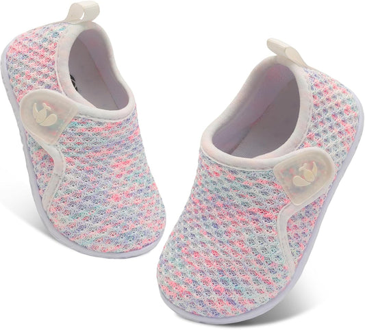 FEETCITY Baby Boys Girls First Walking Shoes Infant Sneakers Crib Shoes Breathable Lightweight Slip On Shoes