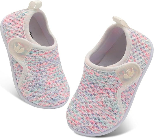 FEETCITY Baby Boys Girls First Walking Shoes Infant Sneakers Crib Shoes Breathable Lightweight Slip On Shoes