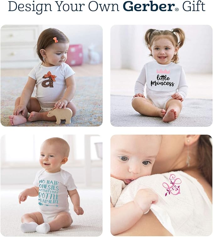 Gerber baby-girls 5-pack Solid Onesies Bodysuits