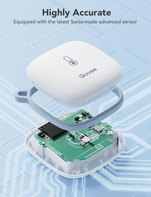 Govee WiFi Temperature Sensor H5179, Smart Hygrometer Thermometer with App Notification, 2 Years Data Storage Export, Remote Monitor for Room Greenhouse Incubator Wine Cellar, 2 Pack