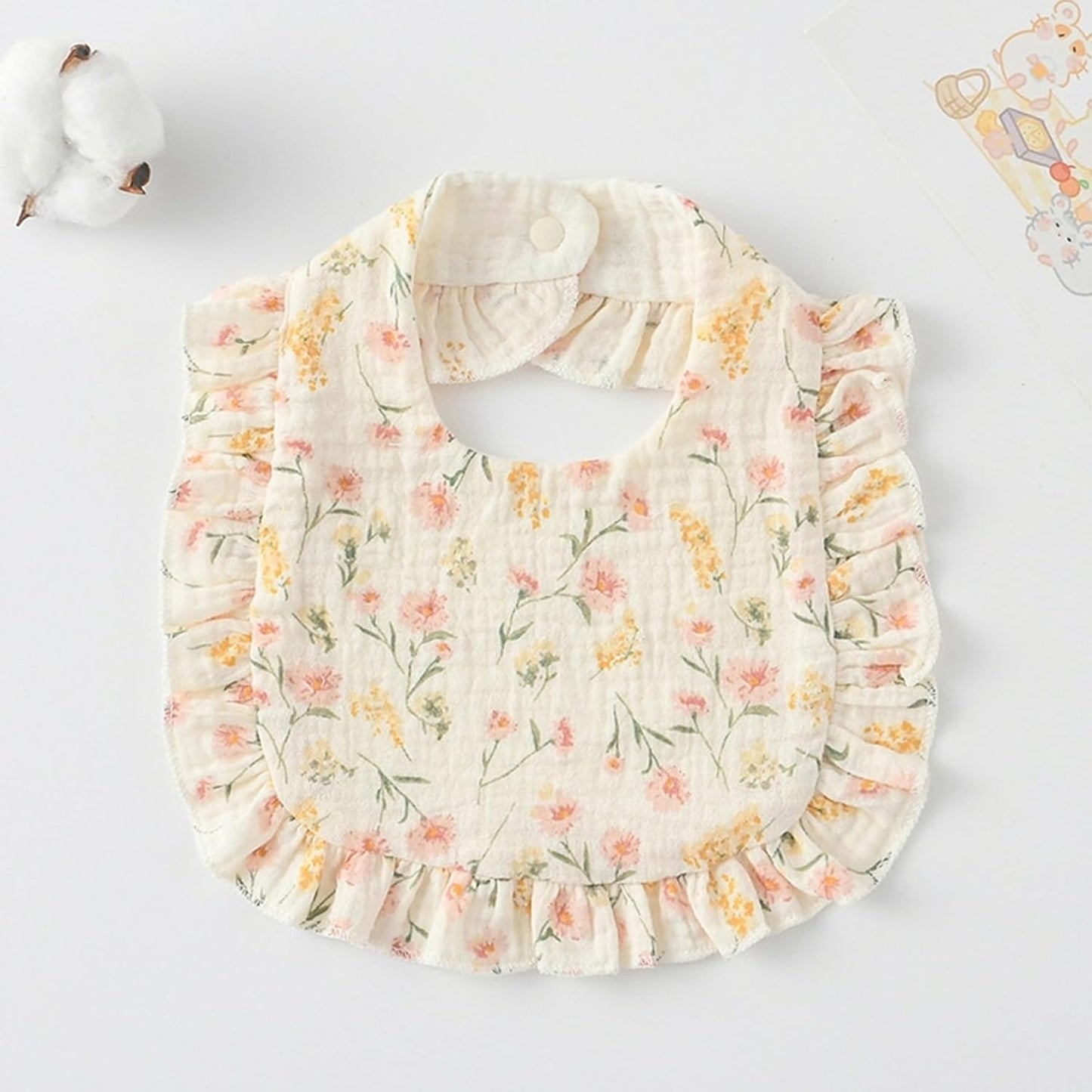 AMAWMW Muslin Baby Bibs for Unisex Boys Girls 6Pack Baby Bandana Drool Bibs Adjustable Newborn Bib for Drooling & Teething