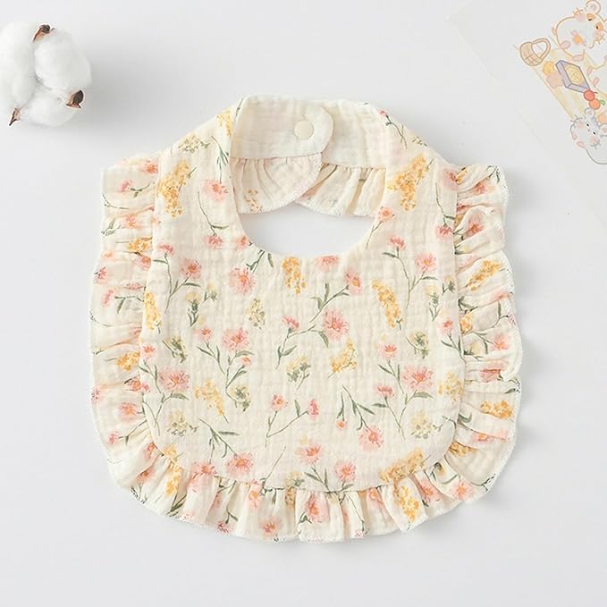 AMAWMW Muslin Baby Bibs for Unisex Boys Girls 6Pack Baby Bandana Drool Bibs Adjustable Newborn Bib for Drooling & Teething