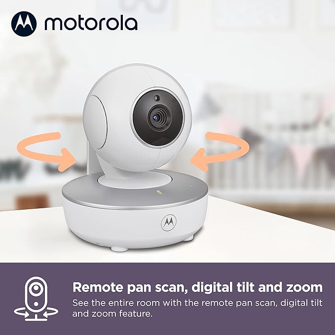Motorola Nursery Baby Monitor with Camera and Audio, Portable VM36XL WiFi HD Camera, Touchscreen Display, App Connected, Long Range, Night Vision