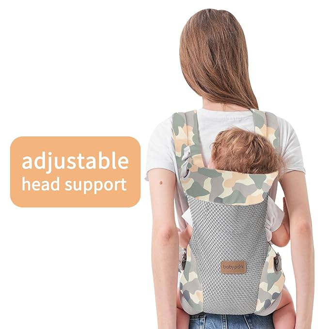3-in-1 Baby Carrier Newborn to Toddler - Ergonomic(7.5-45lbs),Cozy Baby Carrier，Enhanced Lumbar Support，Easily AdjustableLightweight & Breathable Child Carrier(Camouflage)