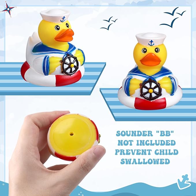 Jerify 48 Packs Cruise Ships Rubber Ducks 2 Inch Nautical Rubber Cruise Ducks Bulk Sailing Ship Toy for Carnival Party Gift Classroom Incentives Bath Tube Pool Toy