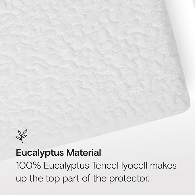 SIJO Mattress Protector, 100% Waterproof, Cooling, Ultra Soft, Noiseless, 16 inch Deep Pocket, Best Overall Mattress Protector Award Winner by Apartment Therapy (King)