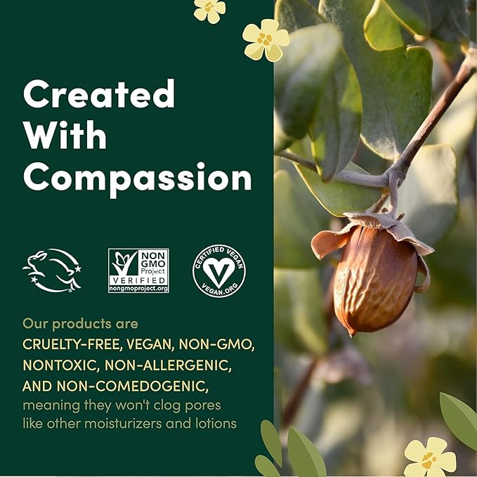 HobaCare Jojoba Baby Oil with Pump Dispenser – 100% Pure Natural Unrefined Unscented Cold-Pressed Jojoba Oil for Baby Hair, Infant Skin, Cradle Care & Body Moisture (4.22 fl oz)