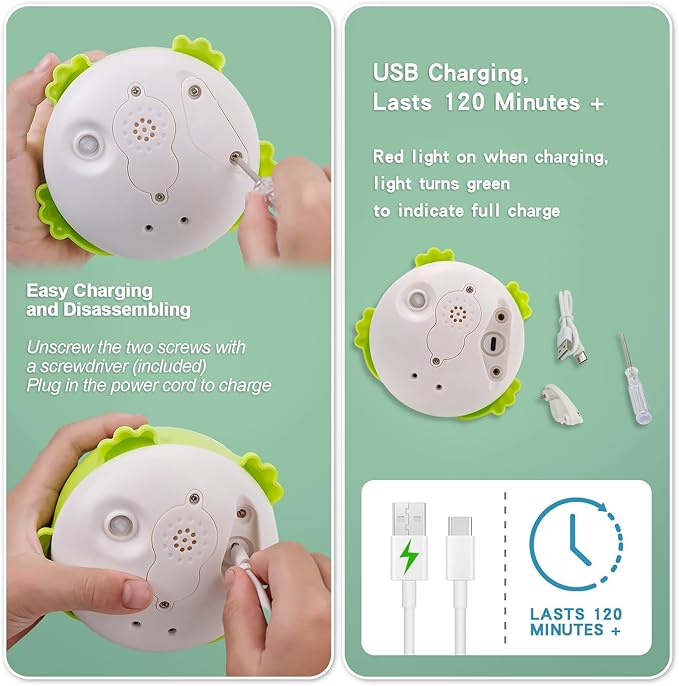 Light Up Bath Toy Sprinkler for Babies, Rechargeable Bathtub Pool Water Toys Baby Gifts for Toddlers, Shower Essentials (Frog)