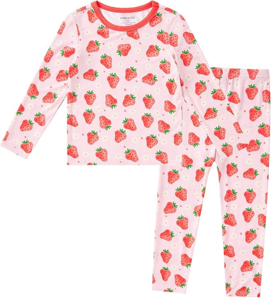 pureborn Baby Toddler Kids Viscose from Bamboo Pajamas Set Pjs 2pcs 18M-8Y