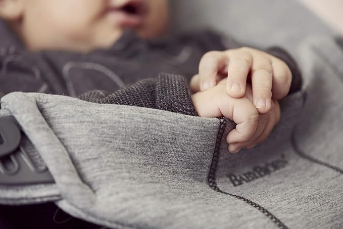 BabyBjörn Bouncer Bliss, Light Gray, 3D Jersey | 2-in-1 Adjustable Baby Bouncer Seat and Toddler Chair, Newborn to Toddler (8-29 lbs), 4 positions, Lightweight & Portable